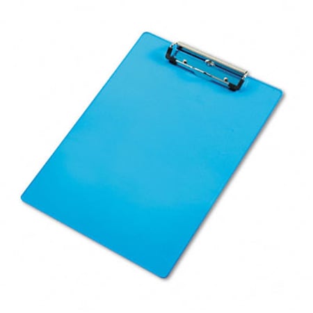 Acrylic Clipboard 1/2&apos;&apos; Capacity Holds 8-1/2w X 12h Transparent Blue